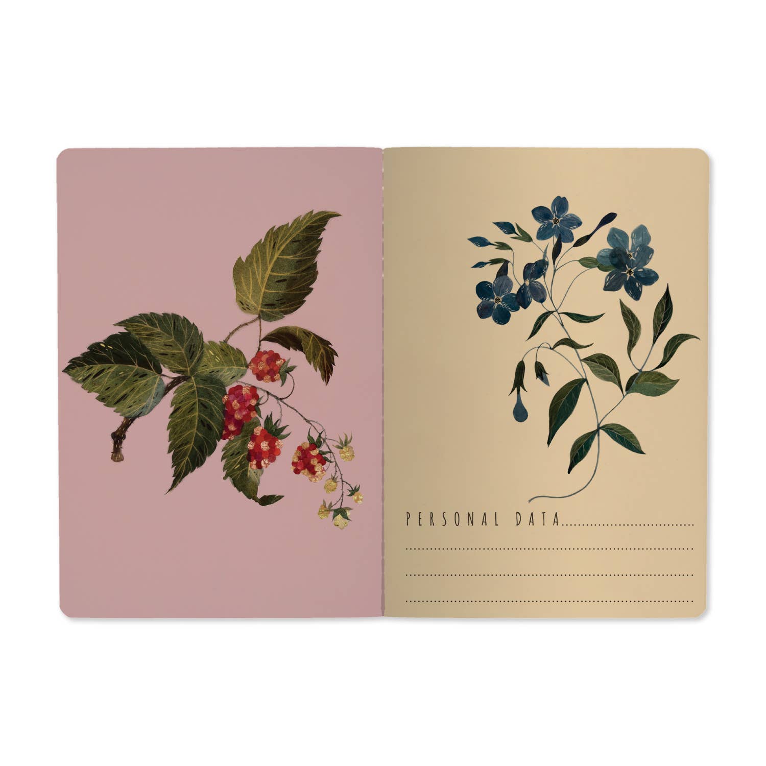 A5 Forest Flowers on White