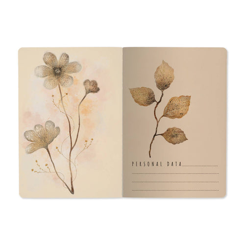 A5 Blush and Golden Flowers