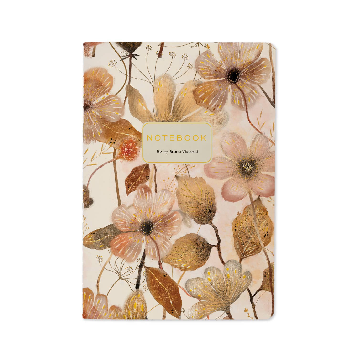 A5 Blush and Golden Flowers