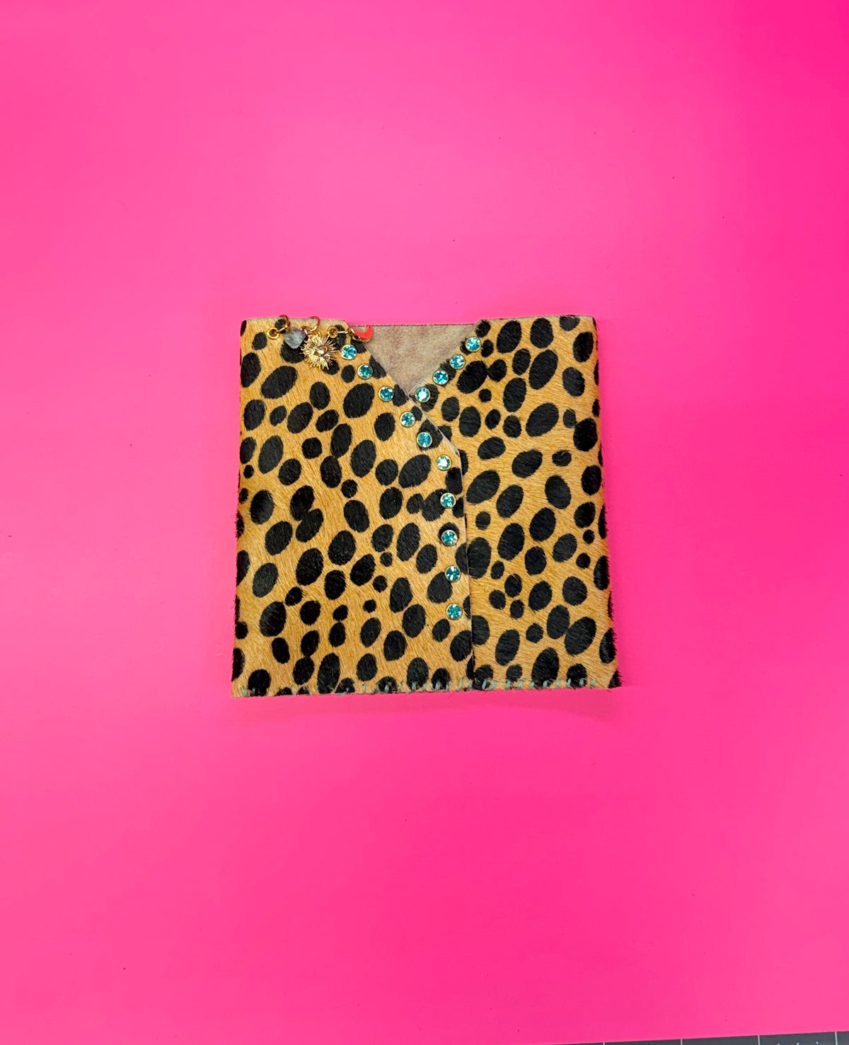 Cheetah Hair On Card Pouch