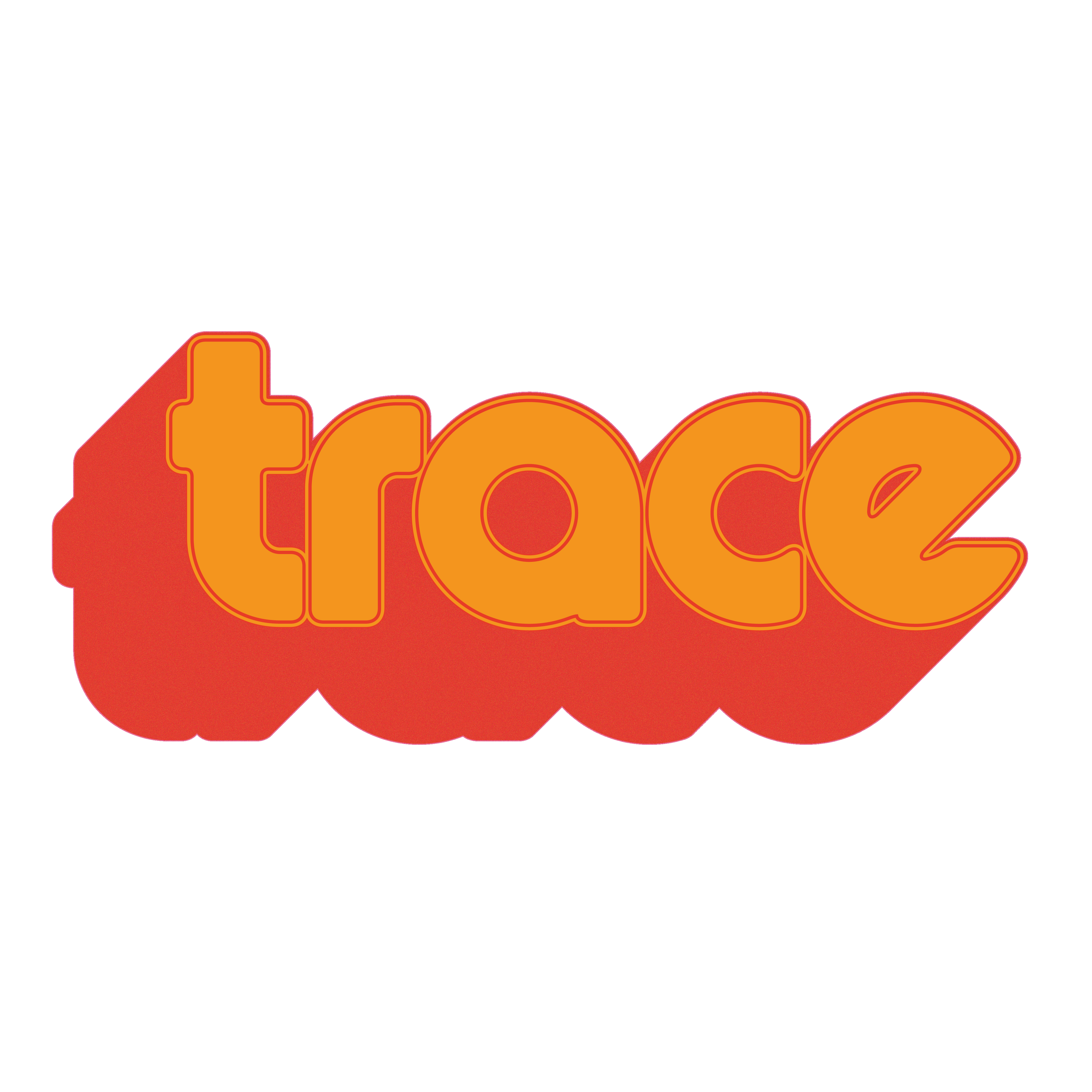 Orange 3D Trace Sticker