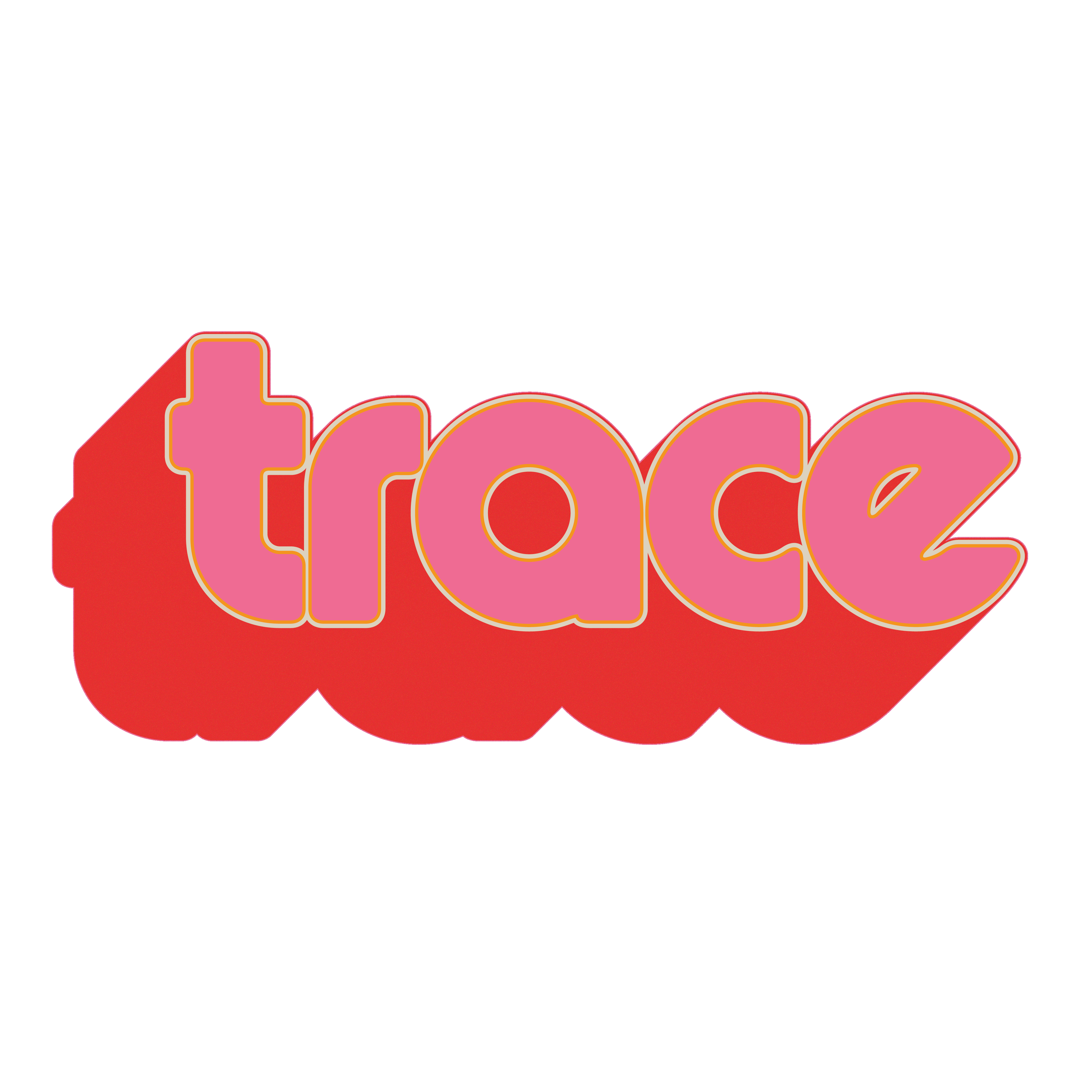 Red 3D Trace Sticker
