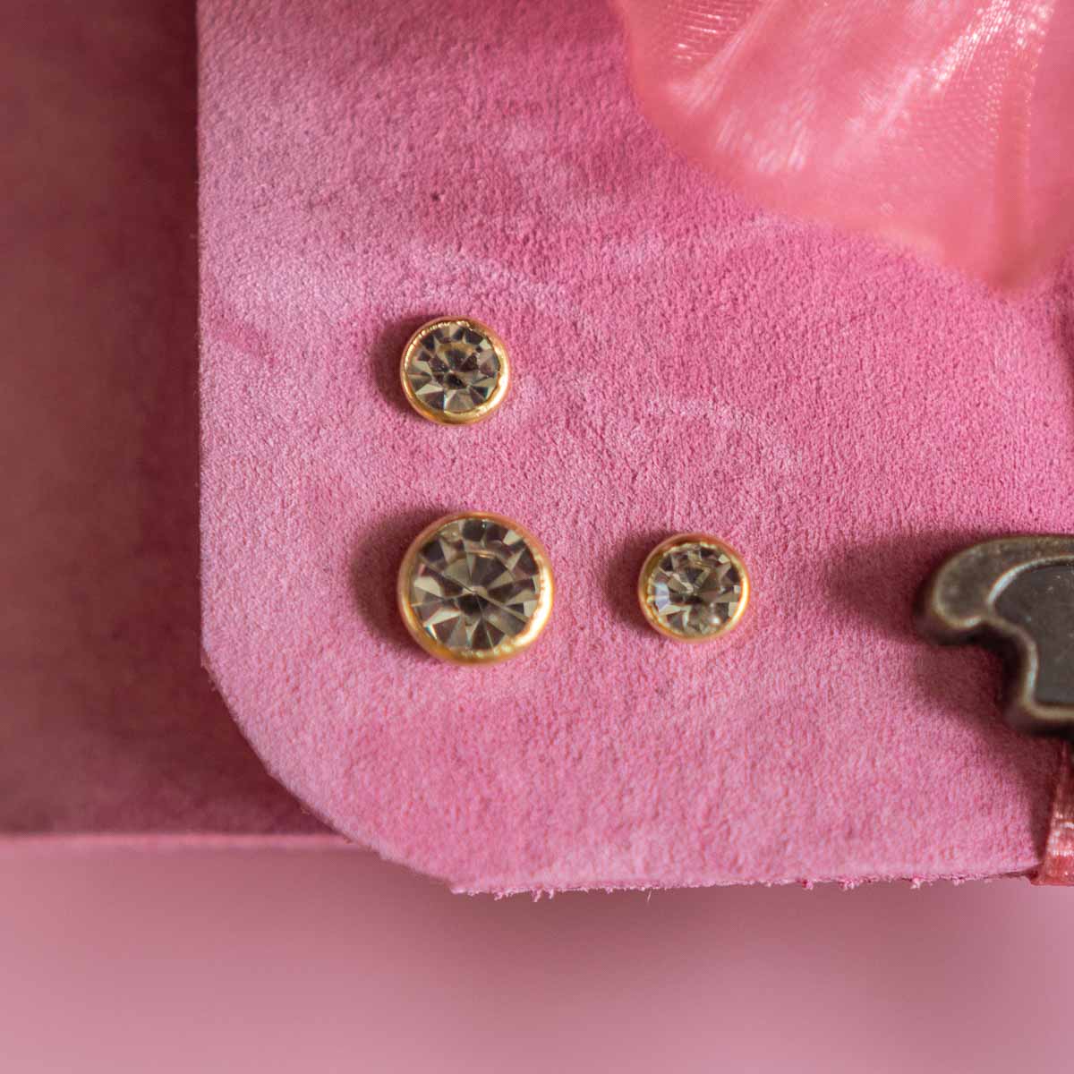 Pink leather journal with candied gemstones