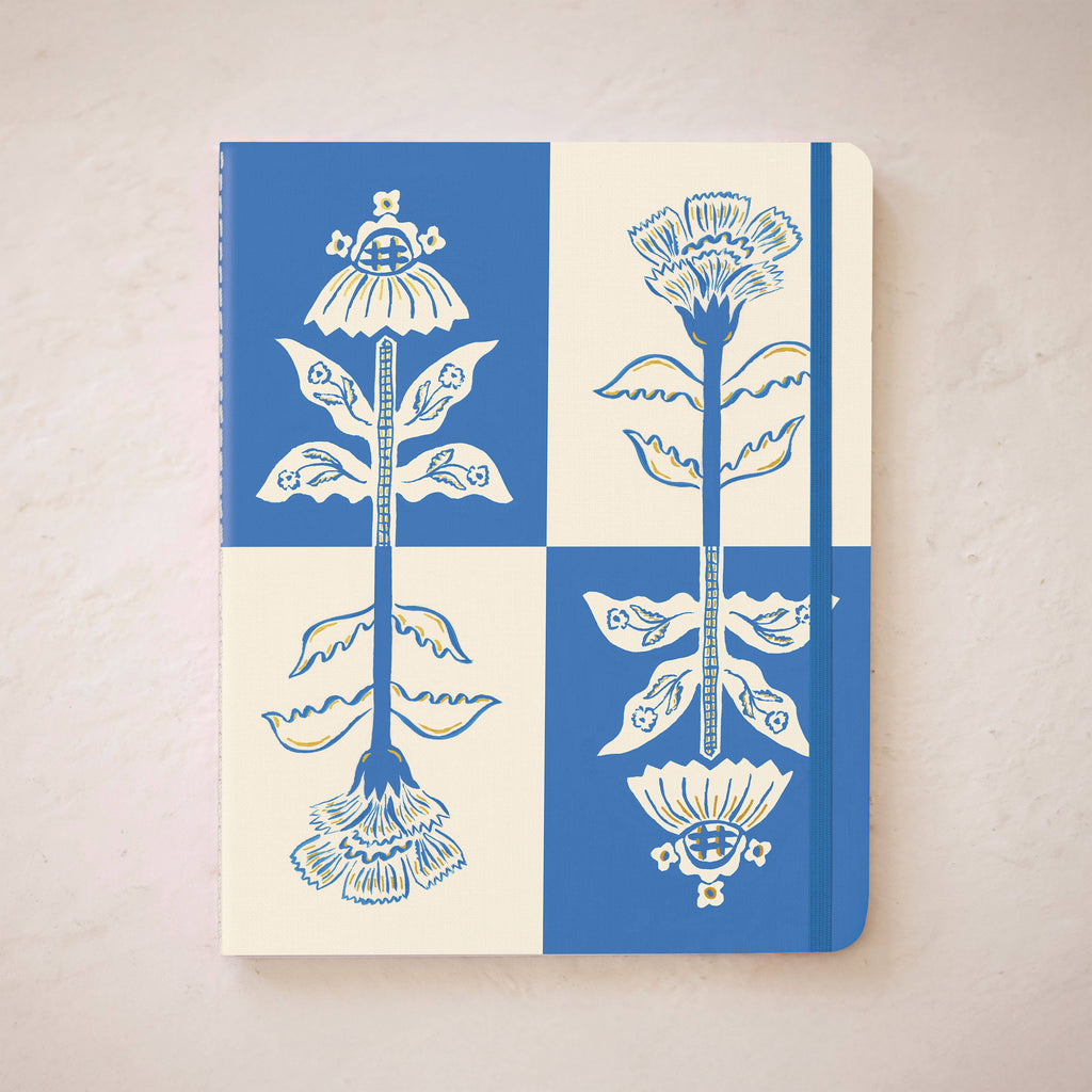 Blue Flower Seedlings Sewn Trio Notebook Set
