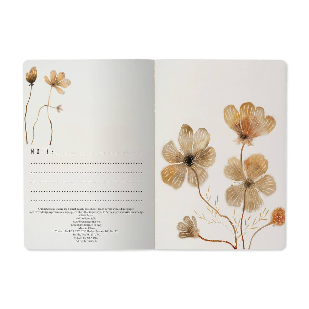 A5 Blush and Golden Flowers